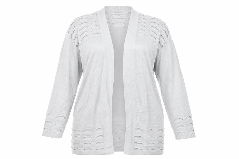 Marks & Spencer Women’s Grey Size 16 Open Knit Cardigan