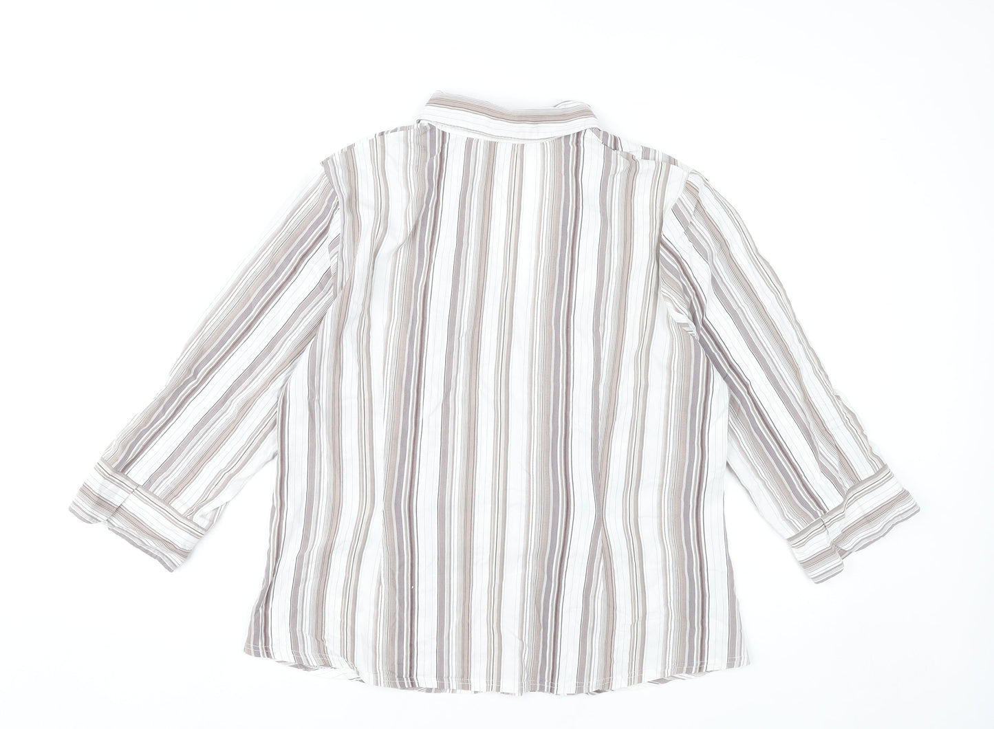 Marks and Spencer Women’s Multicoloured Striped Blouse UK 16