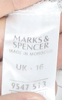 Marks and Spencer Women’s Multicoloured Striped Blouse UK 16