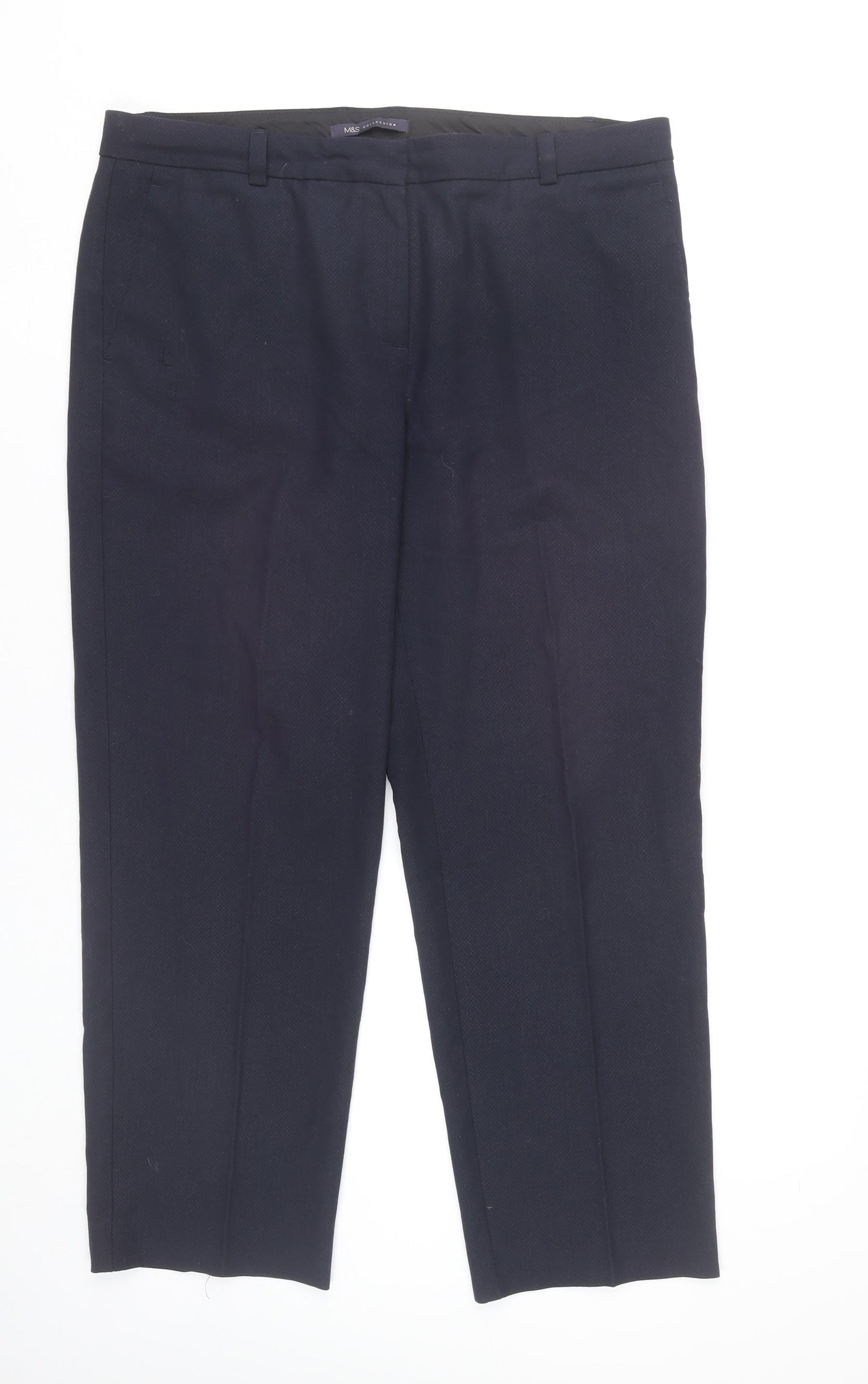 Marks and Spencer Women’s Blue Size 14 Regular Straight Dress Pants