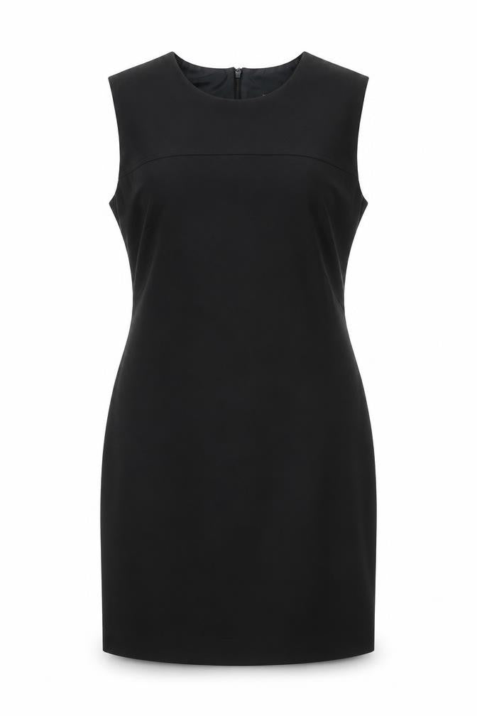 Anne Brooks Petite Womens Black Sheath Dress Size 12 Knee Length