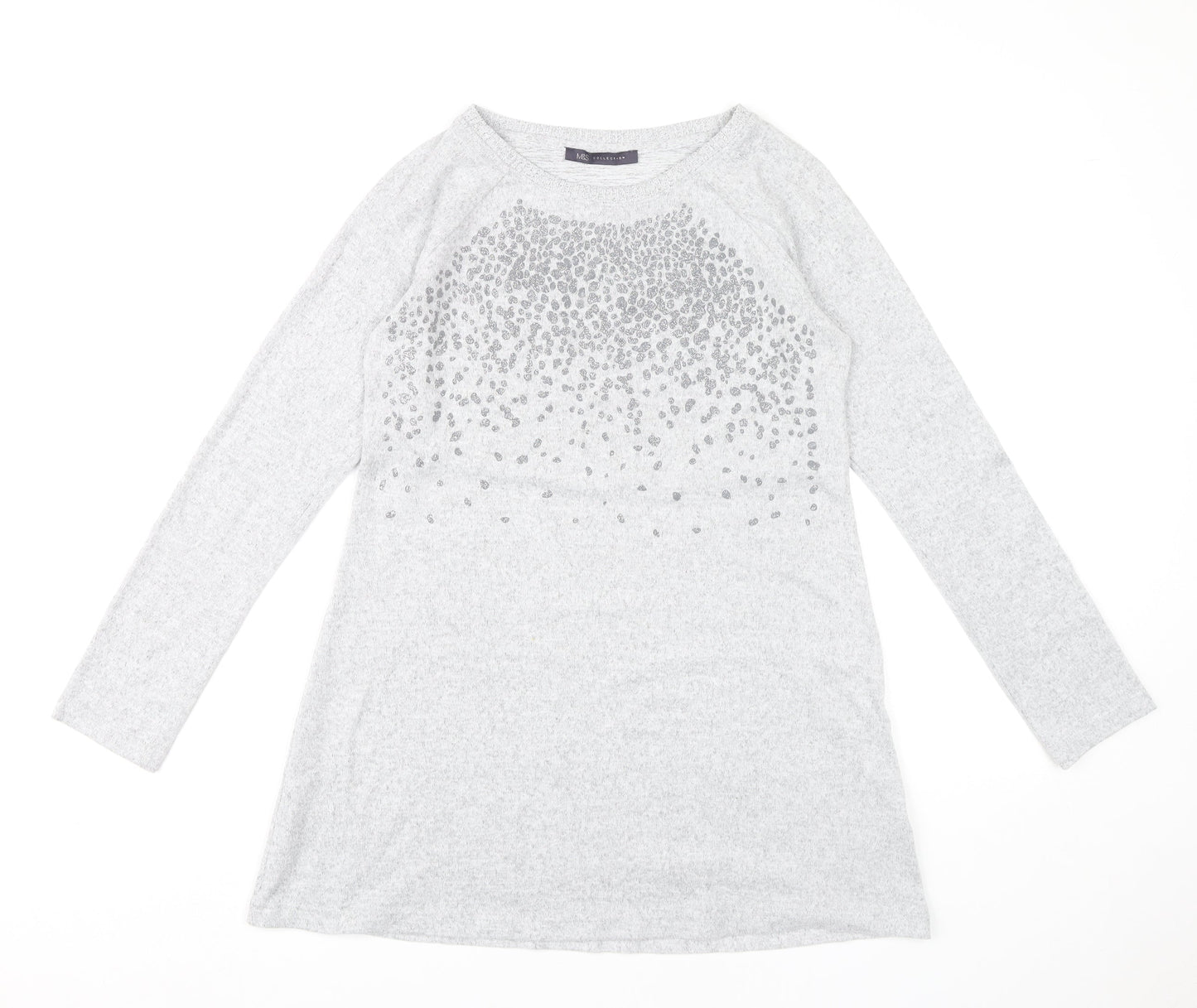 Marks and Spencer Women’s Grey Sequin Shift Dress Size 8