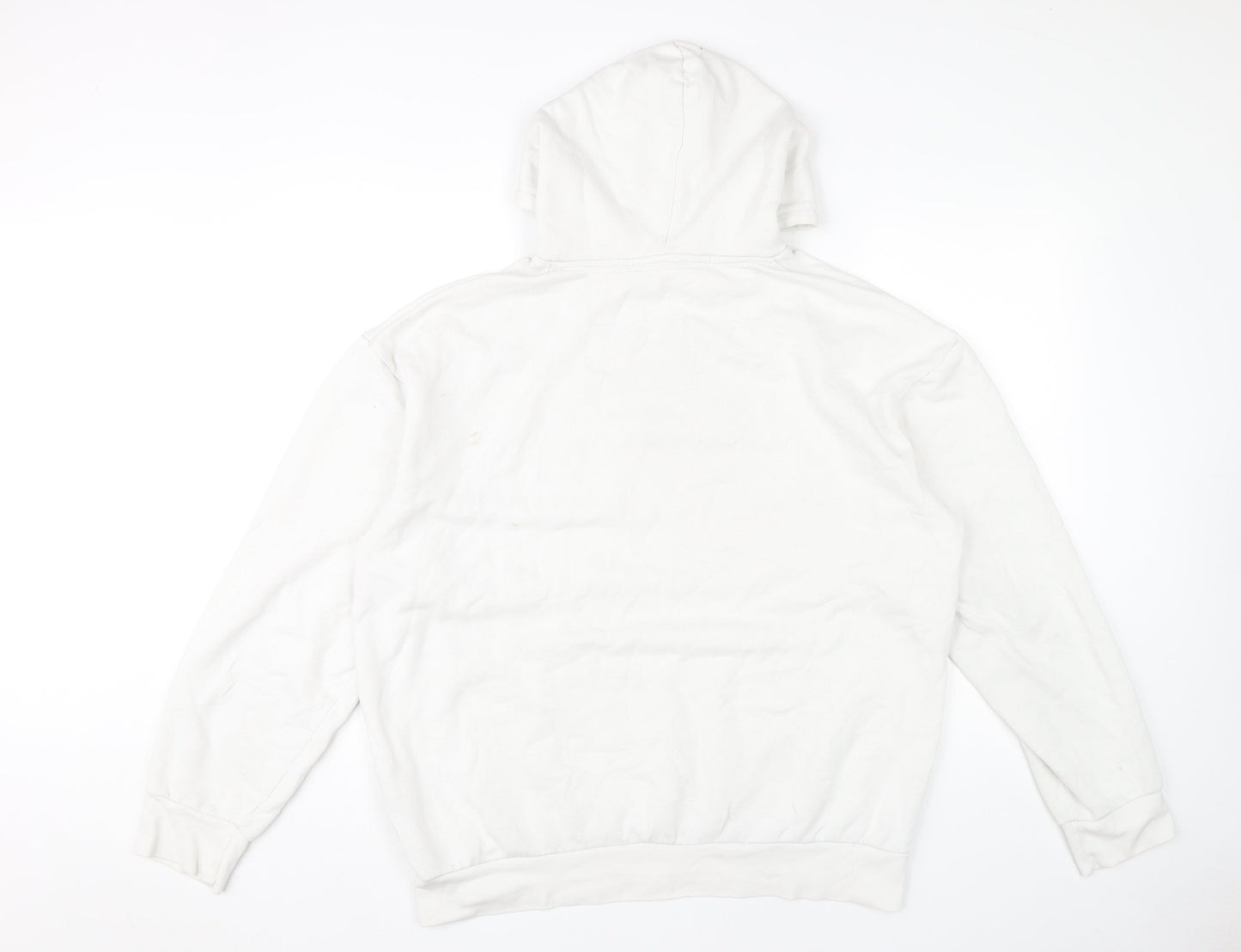 Pull&Bear Women’s White Hoodie XL The Rolling Stones Graphic Cotton Blend