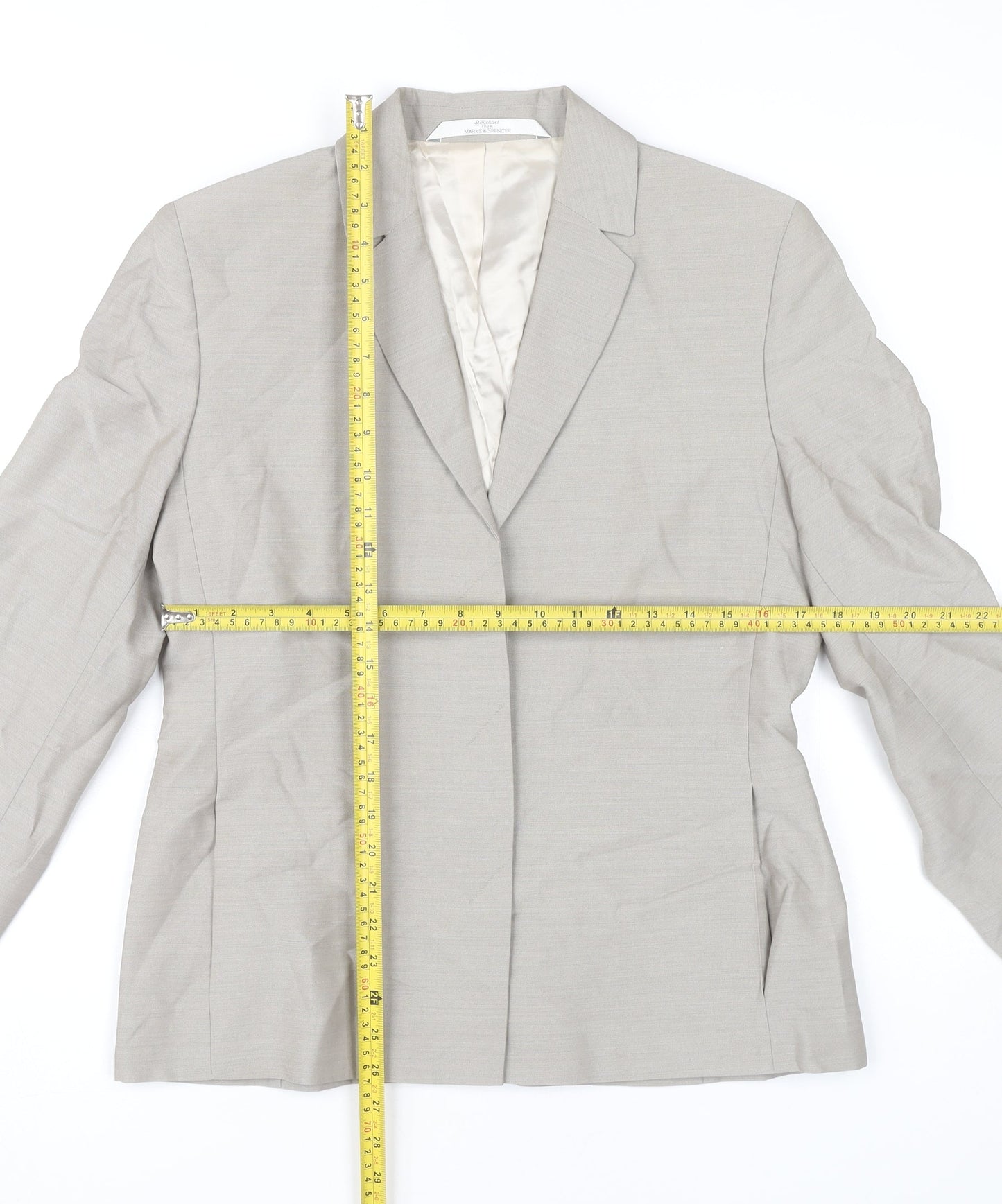 Marks and Spencer Women’s Beige Blazer UK 12 Classic Workwear