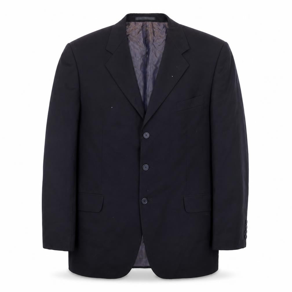 Oakland Men’s Black Wool Blazer 42R Notch Lapel Formal Jacket