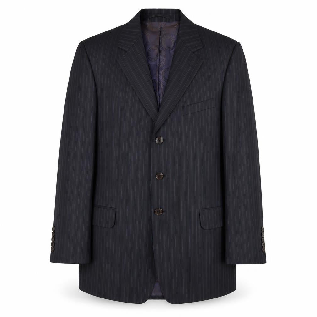 Paul Smith Men’s Blue Pinstripe Wool Blazer Jacket 40R Classic Formal