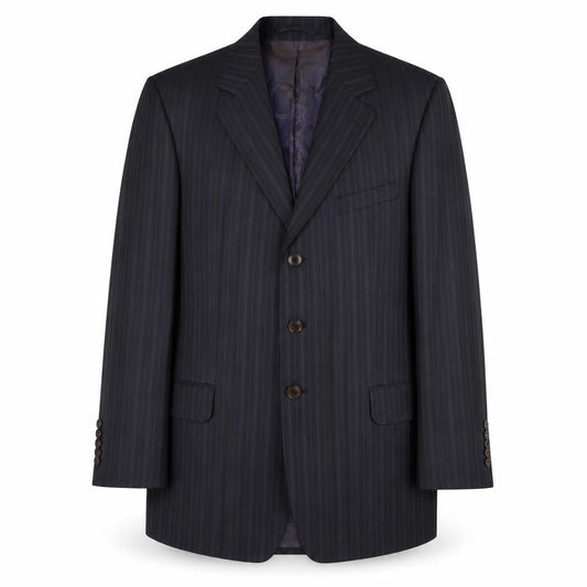 Paul Smith Men’s Blue Pinstripe Wool Blazer Jacket 40R Classic Formal