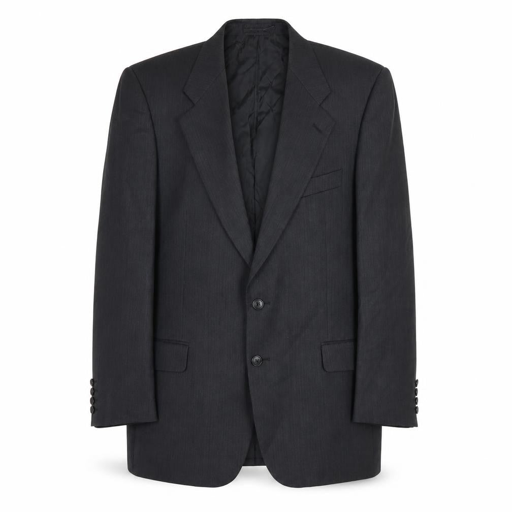 Marks & Spencer Mens Black Wool Blazer Jacket 40 Chest M Regular Fit