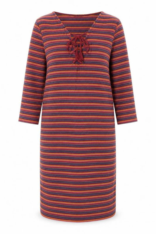 Hollister Women’s Multicoloured XS Striped Shift Dress 3/4 Sleeve