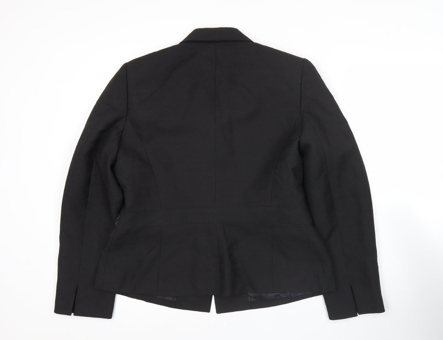 Le Suit Womens Black Size 10 Tailored Jacket Notch Lapel Formal Workwear