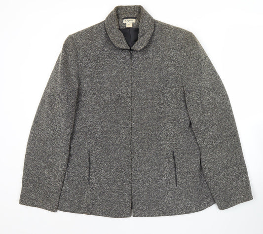 Opus Women's Grey Blazer Jacket Size 14 Wool Look Workwear