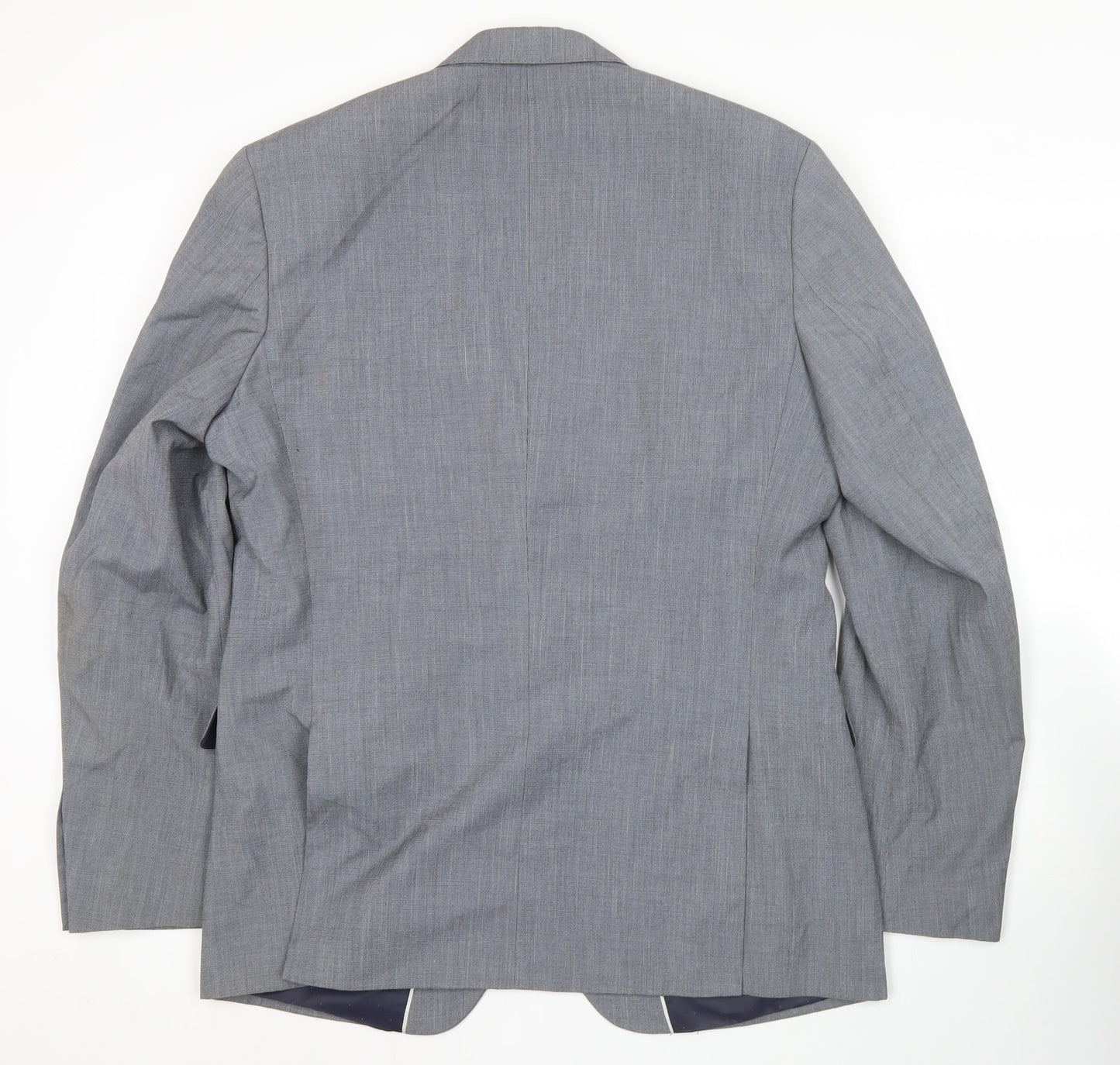Burton Menswear Men’s Grey 42L Slim Fit Two Button Blazer Suit Jacket