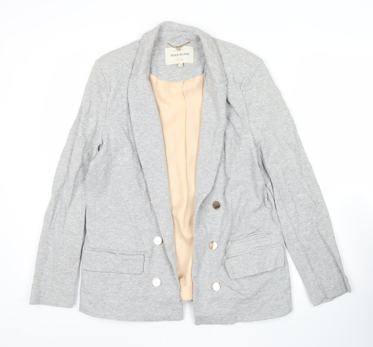 River Island Women’s Grey Blazer Jacket Size 10 Workwear