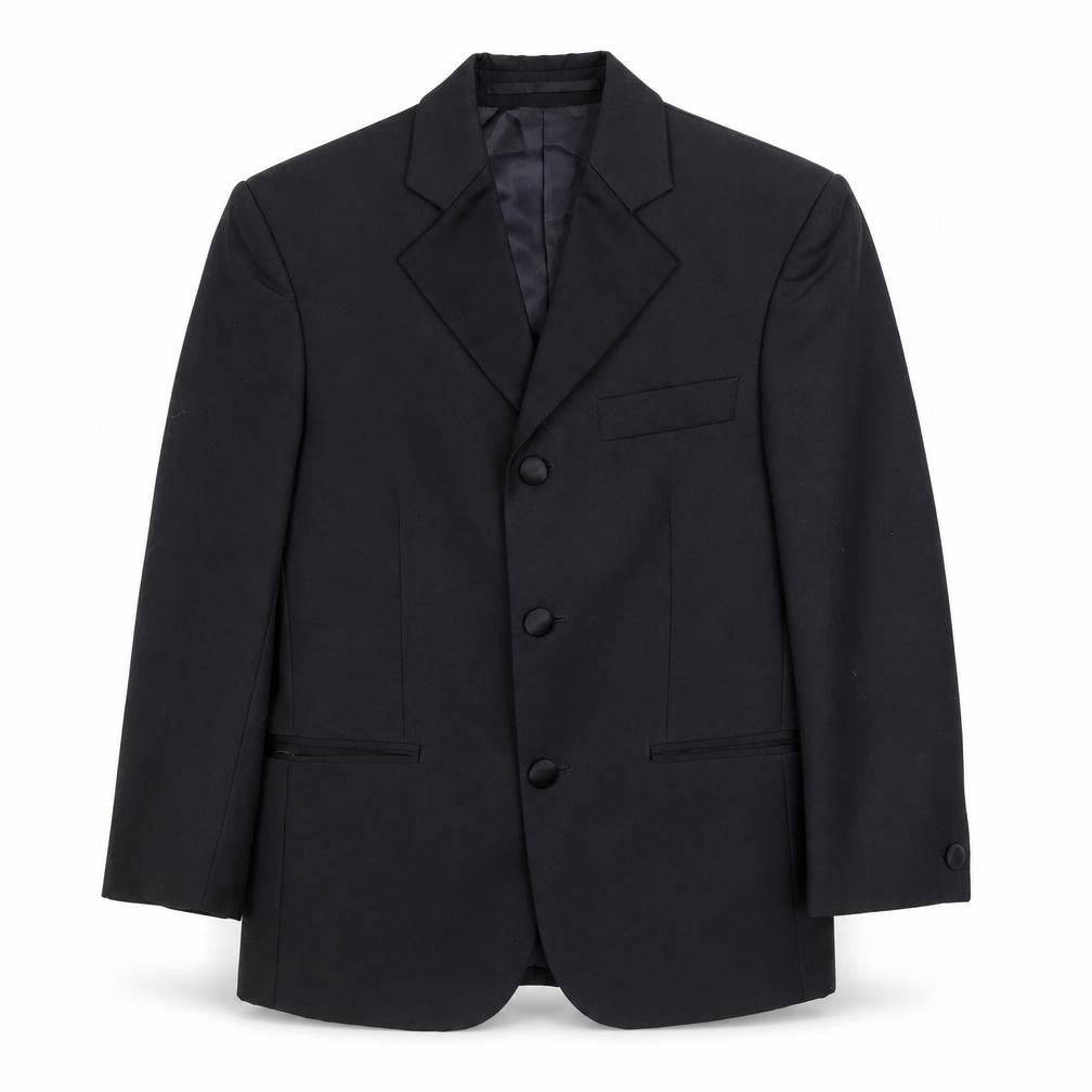 Young’s Formalwear Boys Black Shawl Lapel Tuxedo Blazer Jacket Size 24 in