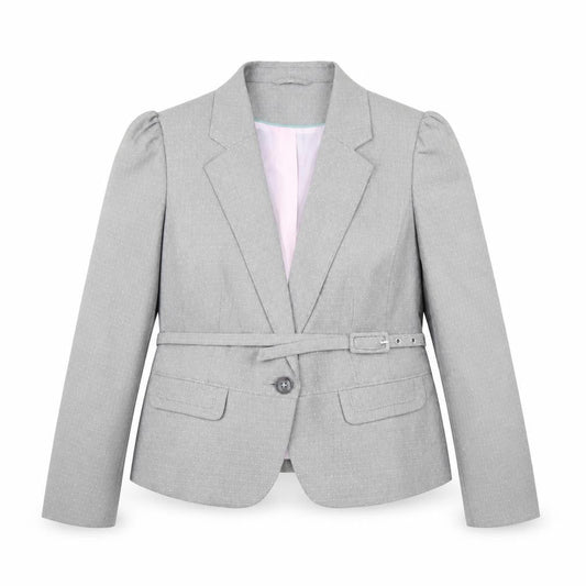 F&F Women Grey Size 16 Tailored Belted Blazer Jacket