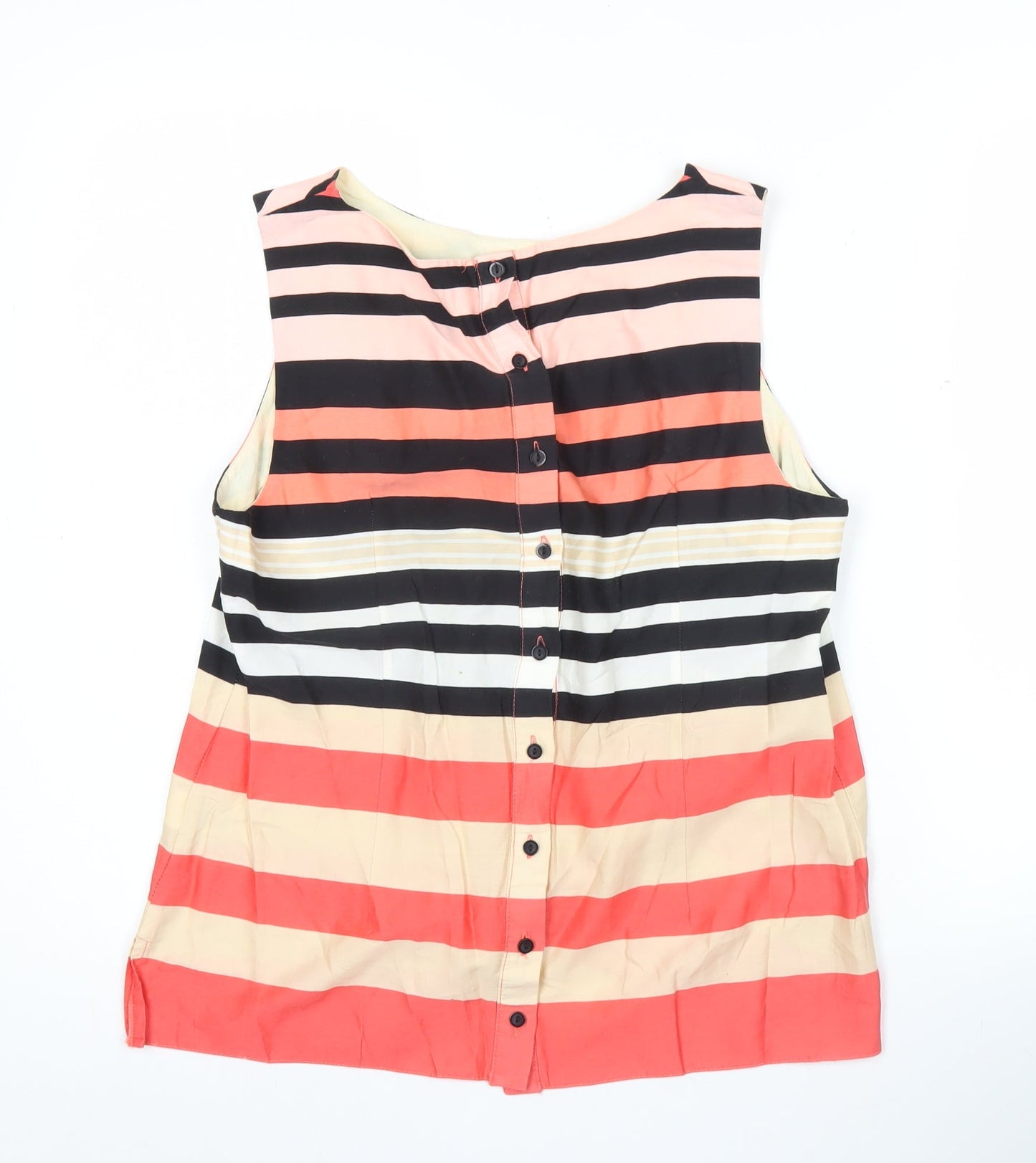 Dorothy Perkins Womens Multicolour Striped Blouse UK 14 Sleeveless