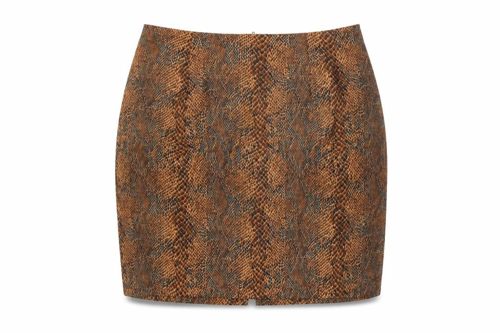 Briggs Petite Women's Brown Animal Print Pencil Skirt Size 10