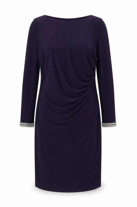 Dorothy Perkins Women’s Purple Sheath Dress Size 14 Beaded Cuff