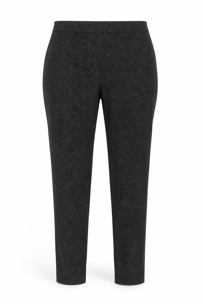 Zara Women Black Polka Dot Slim Tapered Trousers Size 6