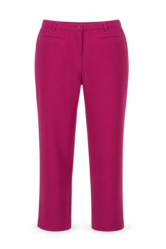 Damart Womens Purple Size 12 Straight Leg Elastic Waist Trousers