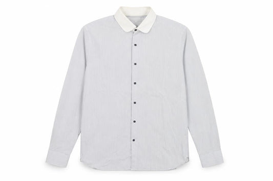 Reiss Men’s White Striped Long Sleeve Button-Up Shirt Size M