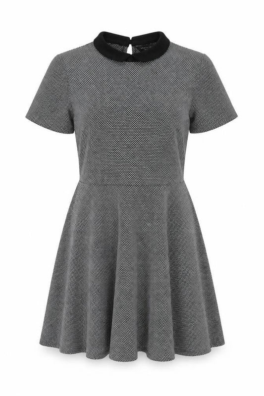 Dorothy Perkins Women’s Black Collared Skater Dress Size 14