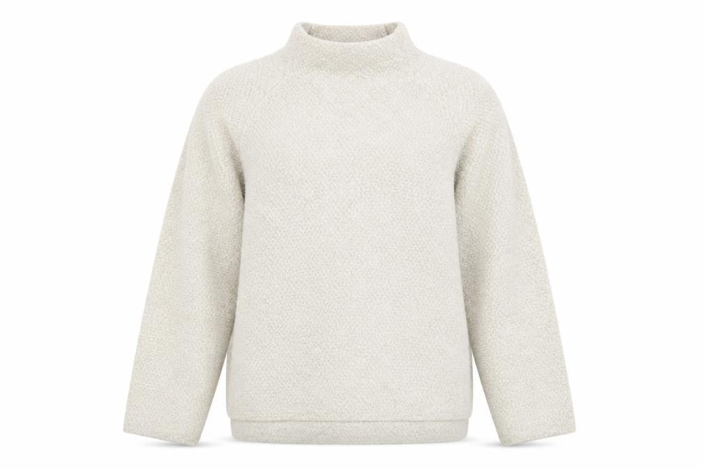 MNG Basics Women’s Beige Mock Neck Pullover Jumper Size 8