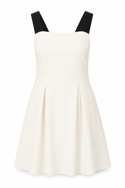 ASOS Women Ivory Skater Dress Size 14 Sleeveless Partywear