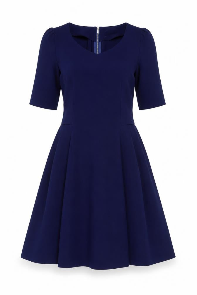 Louche Women Blue Fit & Flare Knee Length Dress Size 12