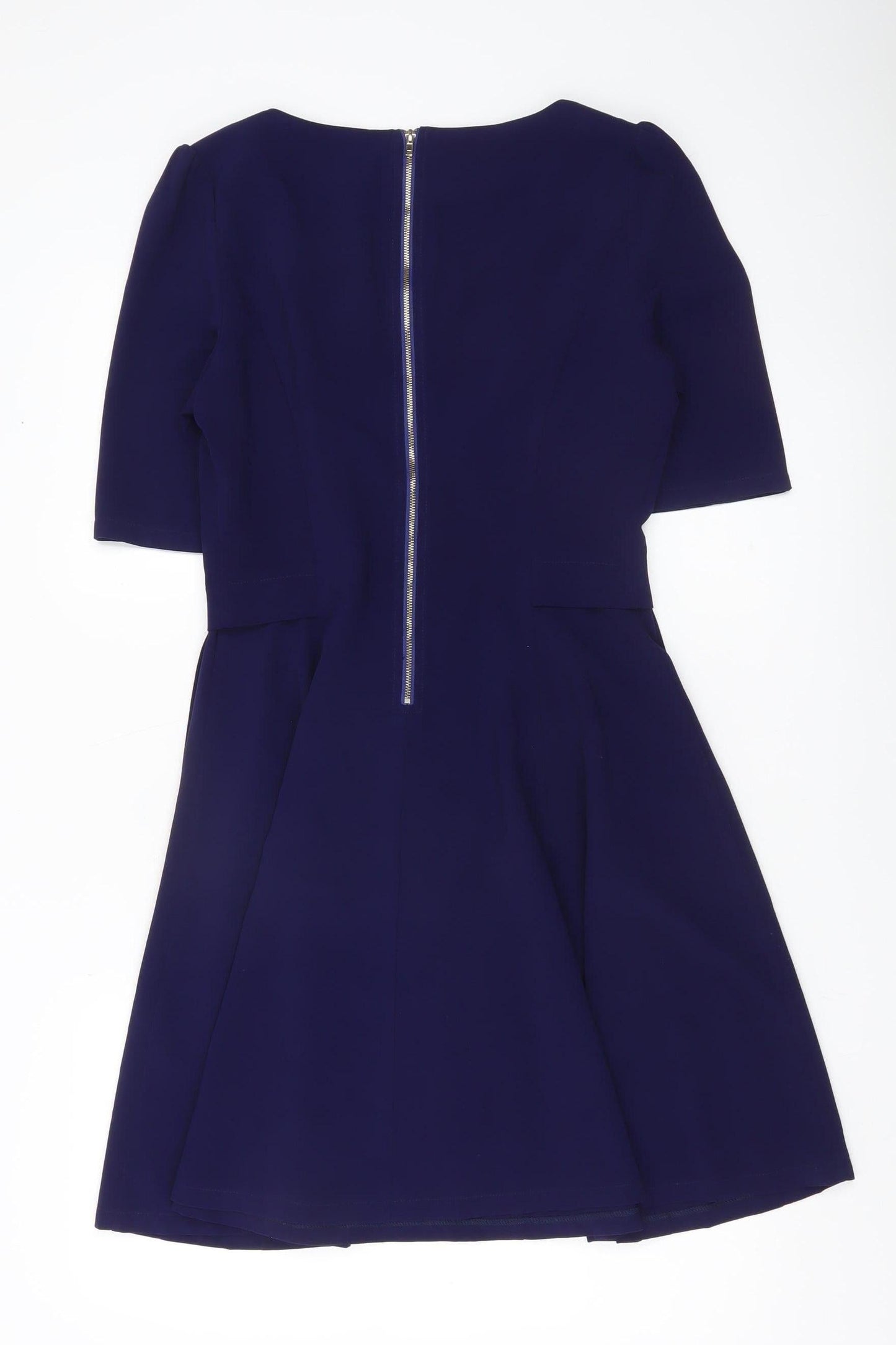 Louche Women Blue Fit & Flare Knee Length Dress Size 12