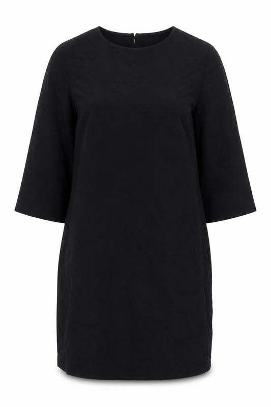 Marks & Spencer Womens Black Size 12 Shift Dress 3/4 Sleeve