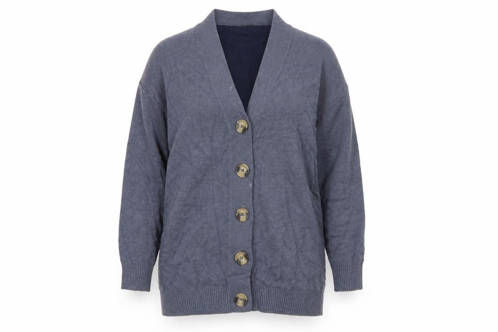 Marks & Spencer Women’s Blue Cardigan Size S V-Neck Button Knit
