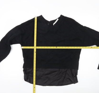 Les Cocools Women’s Black Knit Pullover Jumper Size M