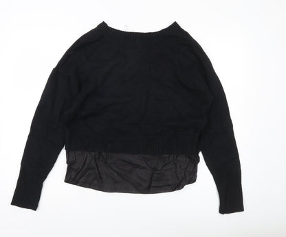 Les Cocools Women’s Black Knit Pullover Jumper Size M