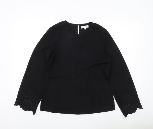 Warehouse Women’s Black Lace Sleeve Blouse Size 6