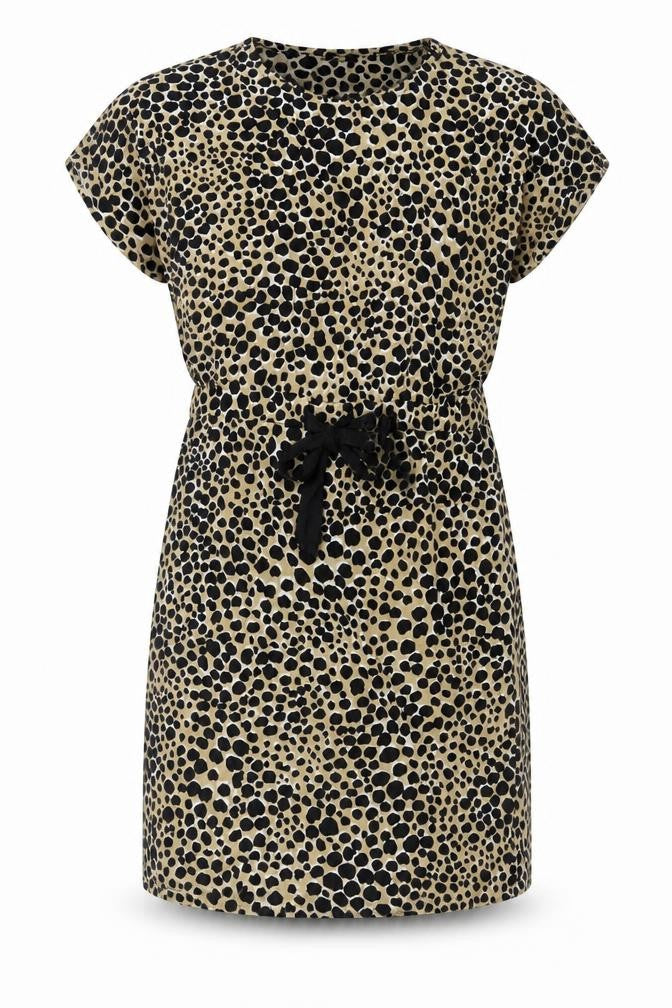 Warehouse Women’s Beige Animal Print Shift Dress UK 10 Short Sleeve
