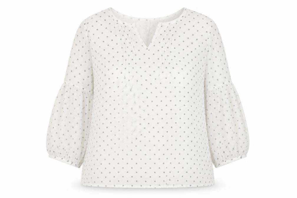 Studio 8 by Phase Eight Women’s White Star Print Tunic Blouse Size 18