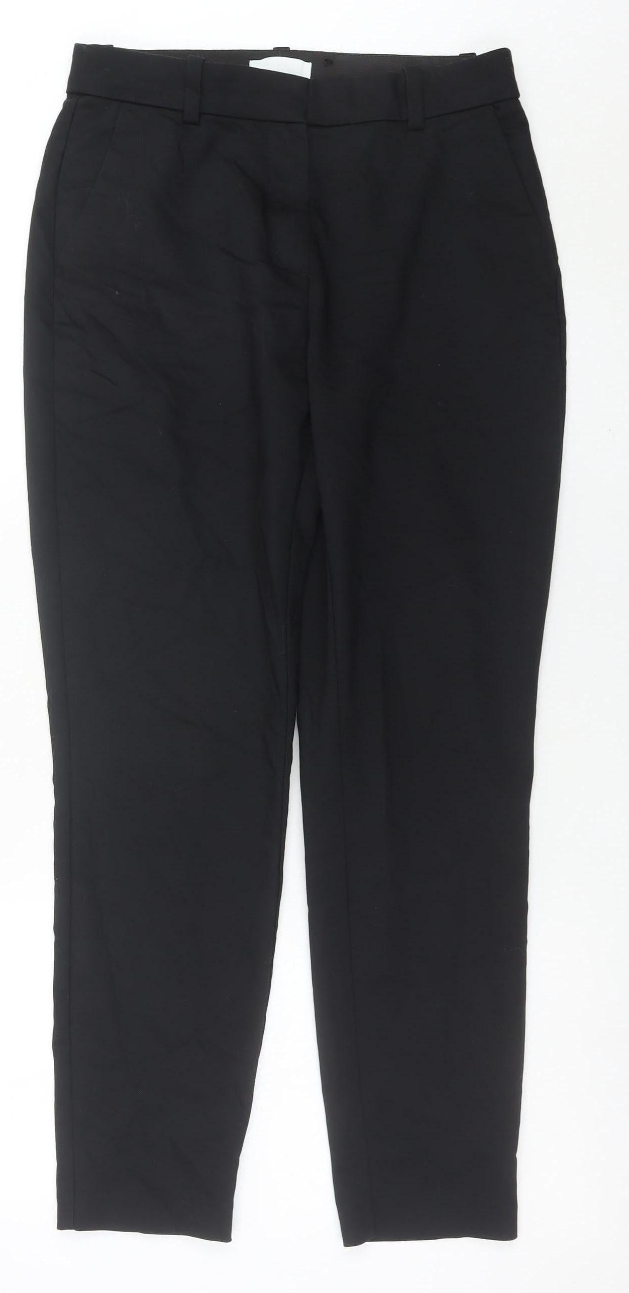 H&M Womens Black Slim Chino Trousers Size 10