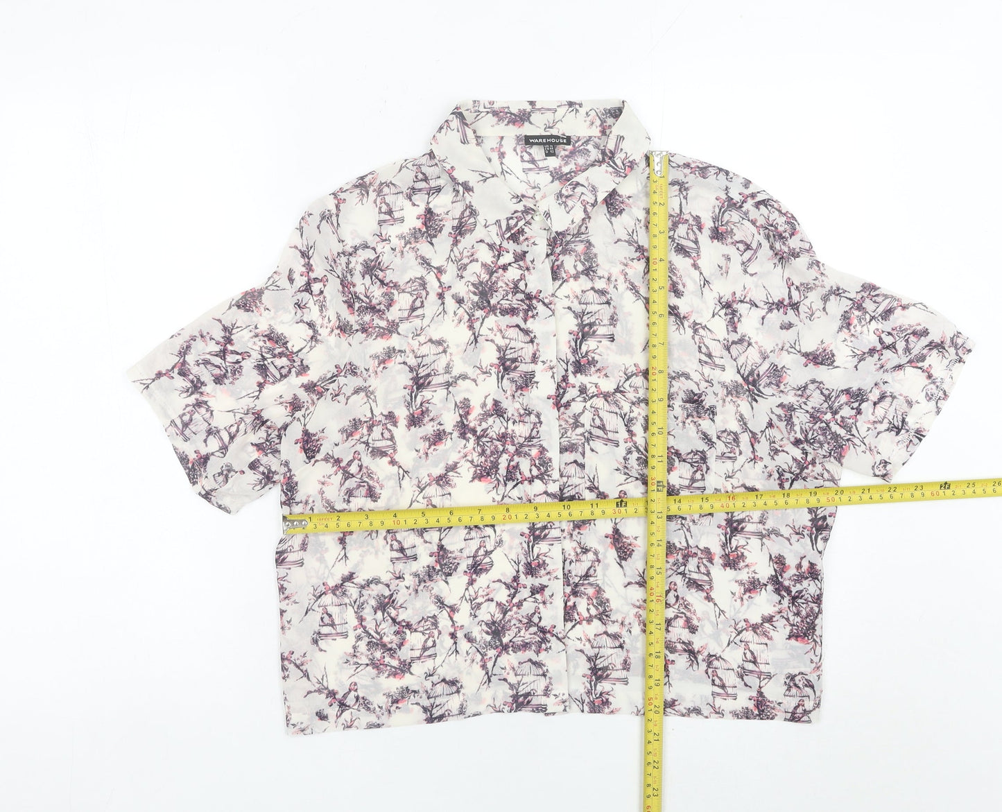 Warehouse Womens Multicoloured Floral Button-Up Shirt Size 16