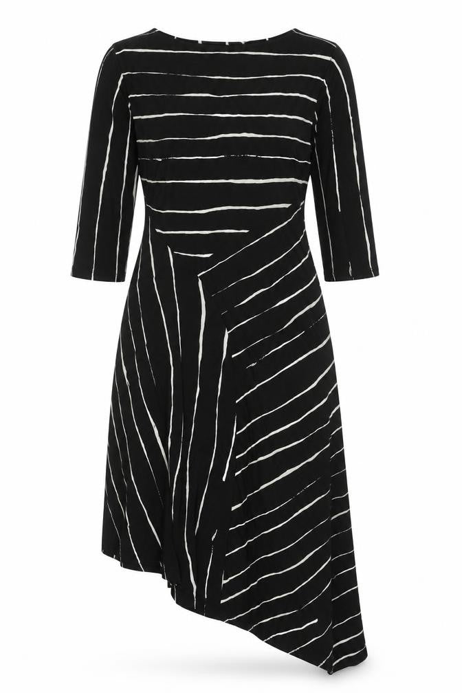 Next Women’s Black Stripe Midi Sheath Dress Size 10