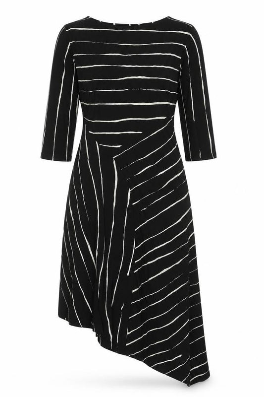 Next Women’s Black Stripe Midi Sheath Dress Size 10