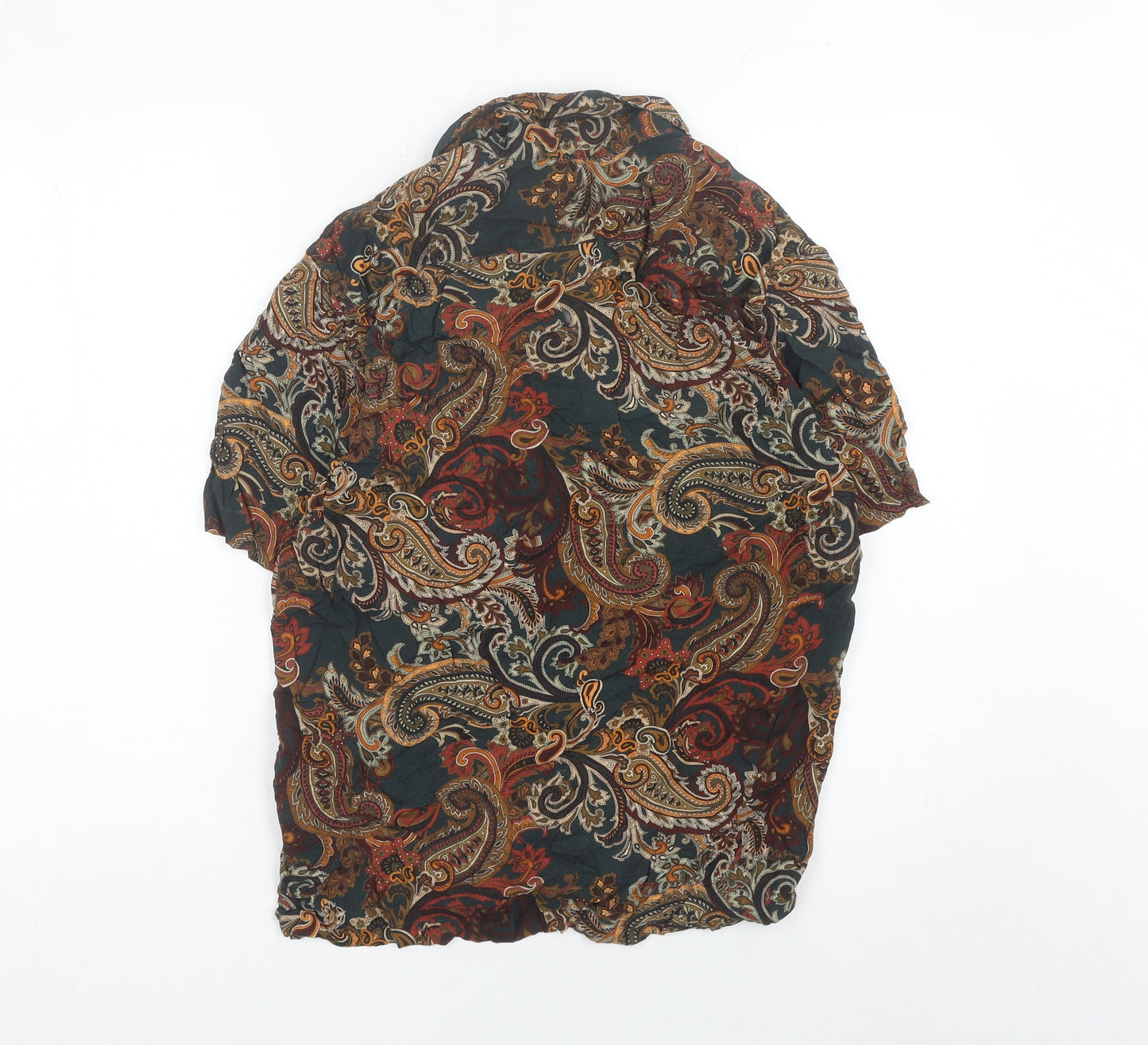 Next Men's Multicoloured Paisley Button-Up Shirt M 39-41" Regular Fit
