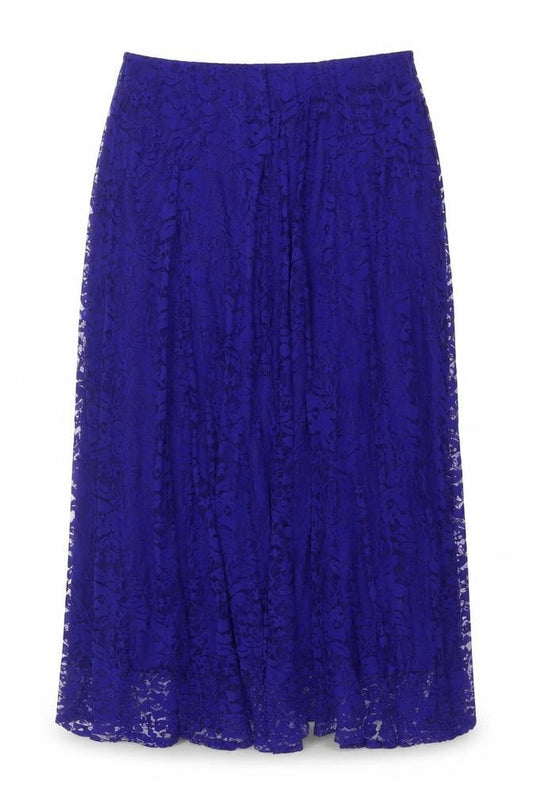 Damart Women's Purple Lace Knee Length Skirt UK 16