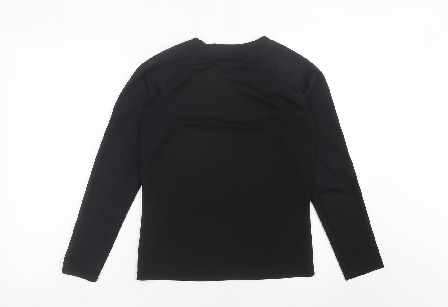 Freedom Trail Womens Black Size 8 Long Sleeve Polyester Activewear Top