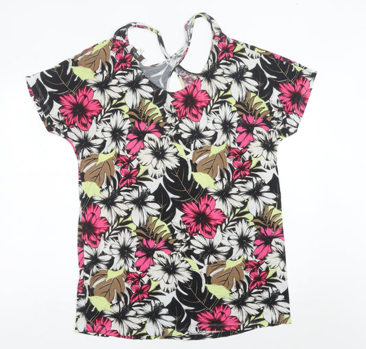 Next Womens Multicoloured Floral Tunic T-Shirt Size 16