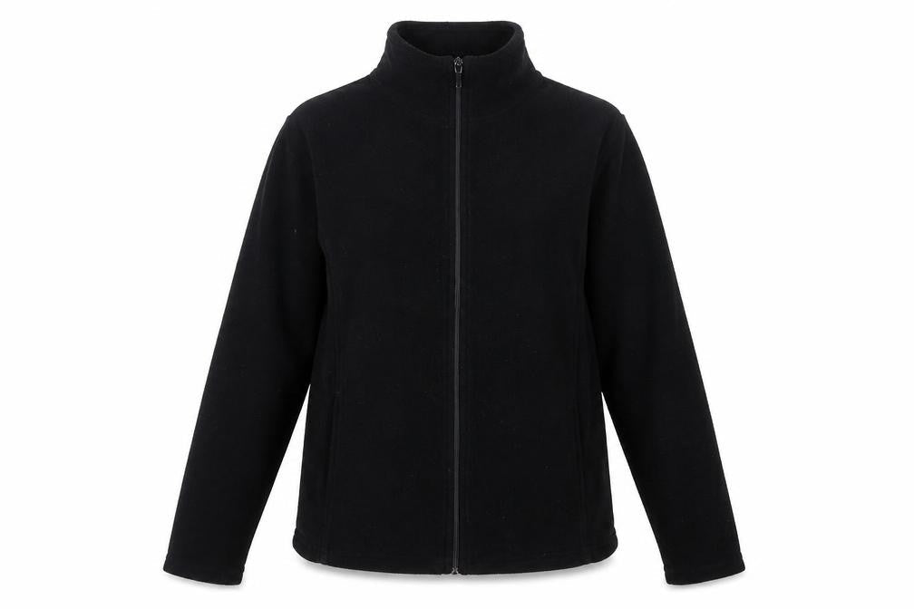 Yessica Women’s Black Fleece Jacket Size S Full Zip Casual Coat