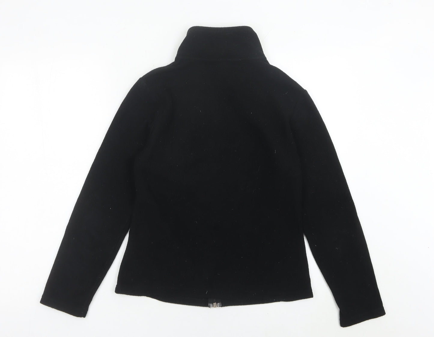 Yessica Women’s Black Fleece Jacket Size S Full Zip Casual Coat