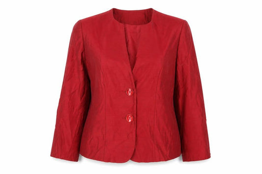 CC Women’s Red Suit Jacket Size 12 Single Breasted Formal Blazer