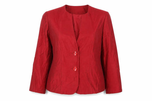 CC Women’s Red Suit Jacket Size 12 Single Breasted Formal Blazer