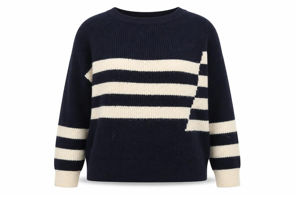 Marks & Spencer Women’s Blue Striped Jumper M Long Sleeve Knitwear